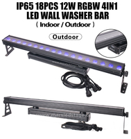 Marslite - Proyector de Pared Impermeable de 18 x 12 W, DMX para Exteriores, IP65, RGBW, Proyector de Pared LED 4 en 1 para Escenarios