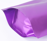 Sachet de café en aluminium noir mat 150/250/500/1000g refermable avec fermeture éclair Emballage alimentaire en plastique debout Produit en stock