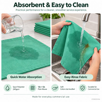 Serviettes de table en tissu lavables en polyester filé MJS vert menthe 20x20 personnalisées pour hôtels, restaurants et locations