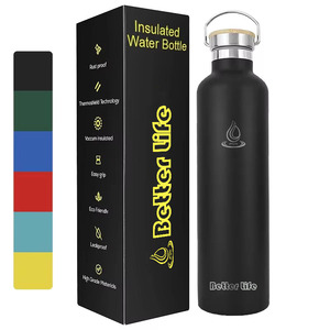 2023 Venta caliente cuerpo delgado 18oz/24oz frasco de agua aislado de acero inoxidable para acampar - Product Image 1