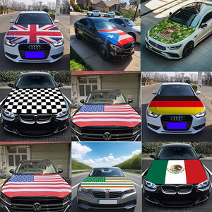Penutup Kap Mesin Mobil Bendera Negara Kain Spandex Polyester Murah Laris Manis dengan Logo Kustom untuk Tim Bisnis Pemilu - Product Image 4