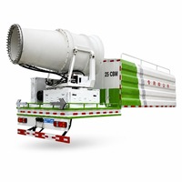Camion anti-poussière de 25 m³ à double essieu avec canon à brouillard, portée de pulvérisation de 120 m pour la construction, les carrières et les mines