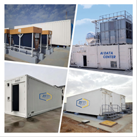 Conteneur de centre de données modulaire 40 pieds, solution clé en main à refroidissement par air, prix usine pour cluster de formation GPU