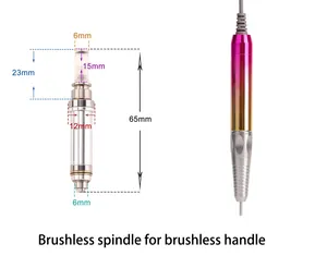 Mandrin sans balais 1 pièce pour accessoires de ponceuse à ongles, mandrin de poignée sans balais, brosse en carbone - Product Image 5