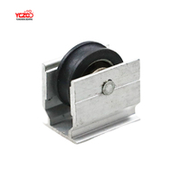 Ruedas de rodillo deslizantes de aleación de aluminio para puerta de Metal, garrucha