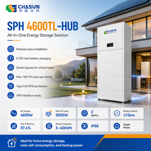 อินเวอร์เตอร์ไฮบริดแบบแยกส่วน CHASUN 4600W <span class=keywords><strong>SPH</strong></span> 4600TL-HUB รองรับการเชื่อมต่อแบบ Stackable 2 MPPT 16A IP20 ประสิทธิภาพ 97.<span class=keywords><strong>5</strong></span>% ใช้ได้กับแบตเตอรี่ ALP สำหรับบ้าน - Product Image 1