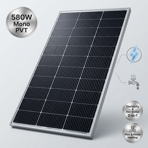 Panel Solar Híbrido PVT de 580W, Colector Térmico Fotovoltaico 2 en 1 para Electricidad Doméstica y Calentamiento de Agua de Piscina - Product Image 1