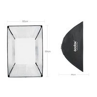 Godox 24 x 35 pouces (60 x 90 cm) Softbox Studio Photo Réflecteur Grille Softbox Diffuseur pour Monture Bowens Éclairage Photographique