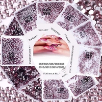 Fábrica de OLeeya, venta al por mayor, tamaño pequeño SS3/SS4/SS5, cristales brillantes, piedras traseras planas de cristal, diamantes de imitación sin fijación en caliente para leotardos