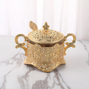Fabrikant Europese Scandinavische stijl glazen kruidenpot met deksel, keukenaccessoires, creatieve decoratie, suikerpot, huishoudelijke pot - Product Image 1