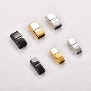 Fermoirs magnétiques carrés plats en acier inoxydable étanches pour bracelets en cuir, boucles <span class=keywords><strong>d</strong></span>'extrémité inaltérables pour la fabrication de bijoux DIY - Product Image 3