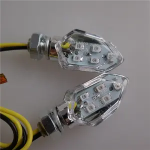 6V 12V LED Motorcycle Turn Signals Indicators Light Mini Motocross Moto Cafe Racer Flasher