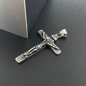 Heren 316l Roestvrij Staal <span class=keywords><strong>Jesus</strong></span> <span class=keywords><strong>Crucifix</strong></span> Kruis Hanger Ketting Inri Antiek Zilver Katholiek Christelijk Geloof Sieraden - Product Image 4