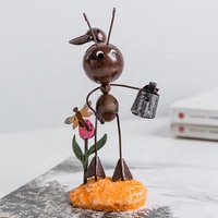 Décoration artistique avec base en pierre, mini-statues d'insectes pour la maison, le bureau, le bureau de travail, la bibliothèque, le salon, cadeau pour la décoration de la maison