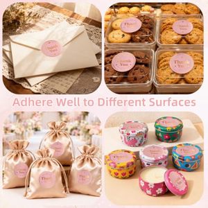 Custom Self Adhesive Shopping Wedding Round <b>Roll</b> Gold 500 Thankyou Label Thanks You <b>Sticker</b> - Product Image 5