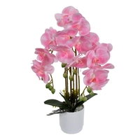 Fleur artificielle Phalaenopsis en pot 35/70/73cm, sensation 3D réaliste, pour décoration de mariage et de maison