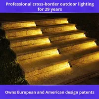 Pour Amazon Solar Outdoor Garden Light Auto-On à Dark Waterproof IP65 Decorative Step Light pour l'Application de route de paysage d'escalier