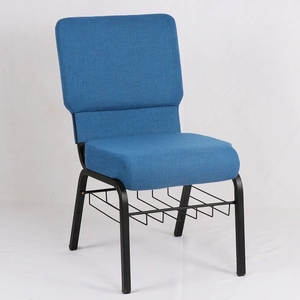 Chaises d'auditorium et d'église en métal au design moderne, très demandées, avec coussin en tissu durable, mobilier de théâtre pour usage hôtelier - Product Image 5