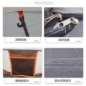 Carpa para barco Shanyunyu 2.8x2x1.2M de montaje rápido, automática y desplegable para camping, picnic y uso al aire libre. - Product Image 4