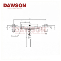 DAWSON DS-RT-JJ-H Tendeur à cliquet à mâchoires, poignée à cliquet, pour tuyaux allongés, raccords de rigging robustes