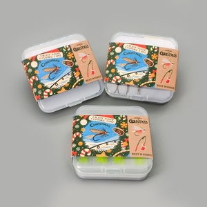 Sellos de caja de regalo de Navidad con diseño de logotipo personalizado para almacenamiento <span class=keywords><strong>Flybox</strong></span> de pesca con mosca - Product Image 3
