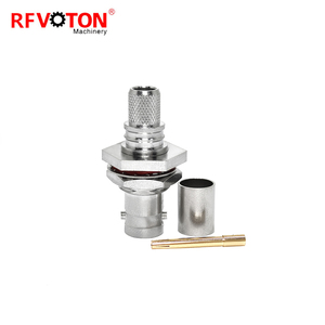 Chất lượng cao nhà máy không thấm nước BNC nữ vách ngăn BH uốn nối EZ solderless cho lmr300 5dfb RF cáp đồng trục - Product Image 2