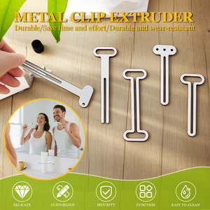 2025 gros multifonctionnel Salon de coiffure métal <span class=keywords><strong>presse</strong></span> clé roulante en acier inoxydable manuel <span class=keywords><strong>dentifrice</strong></span> <span class=keywords><strong>presse</strong></span>-agrumes clé pour salle de bain - Product Image 2