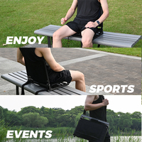 Siège de stade pliable portable d'occasion pour gradins, avec supports dorsaux et coussins, en fer et nylon, pour usage extérieur