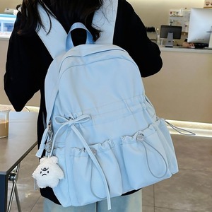 <span class=keywords><strong>Sac</strong></span> à dos décontracté plissé pour femmes <span class=keywords><strong>Sac</strong></span> d'école mignon avec nœud pour étudiantes <span class=keywords><strong>Sac</strong></span> à <span class=keywords><strong>bandoulière</strong></span> pour dames - Product Image 1