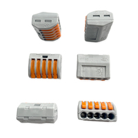 222-415 Auf Lager: Verbindungsstecker mit Hebeln, Brandneu Original Deutsch, 4mm² 5-Leiter, Graues Gehäuse, Orange 222 415