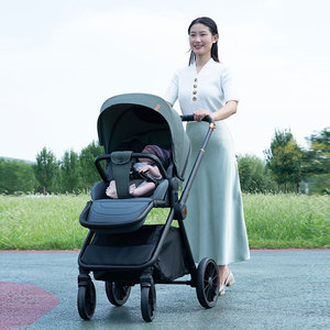 Baby Stroller Reversible <b>Foldable</b> High View 15kg Aluminum Alloy Four Wheel For Baby Newborn - Product Image 1