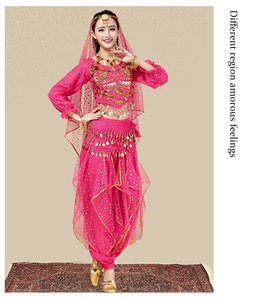 Ensemble de vêtements pantalons rotatifs à manches longues Bollywood indien pour femmes classiques - Product Image 6