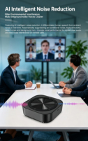 Haut-parleur de conférence IA avec 4 microphones en réseau 360° °   Prise de son vocale et suppression du bruit avec transcription en temps réel pour les équipes Zoom