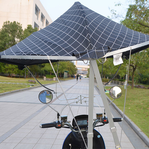 Parapluie de moto KLH438 <span class=keywords><strong>anti</strong></span>-UV avec revêtement noir, pour l'extérieur, <span class=keywords><strong>protection</strong></span> contre la <span class=keywords><strong>pluie</strong></span> et le soleil, coupe-vent, housse de vélo électrique, parapluies de moto - Product Image 4