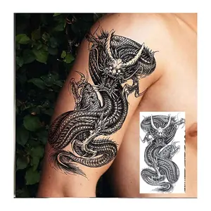 Free Sample Wholesale Sexy Body Tattoo Sticker Name Animal Tattoo Half Arm Man Waterproof Temporary Stickers Tattoo Paper