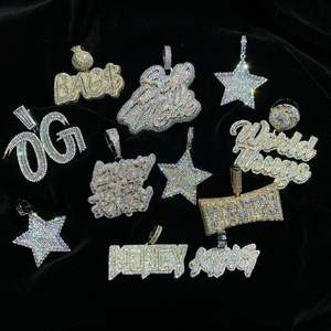 Promotie Opruiming Hip Hop Hanger Vergulde Micro Pave 5A Cz Mannen Vrouwen Sieraden Ketting - Product Image 2