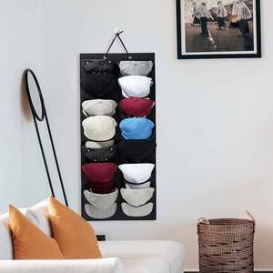 Sac de rangement suspendu transfrontalier à 14 emplacements pour casquettes, présentoir pour casquettes de baseball, sac de rangement mural pour casquettes à visière - Product Image 2