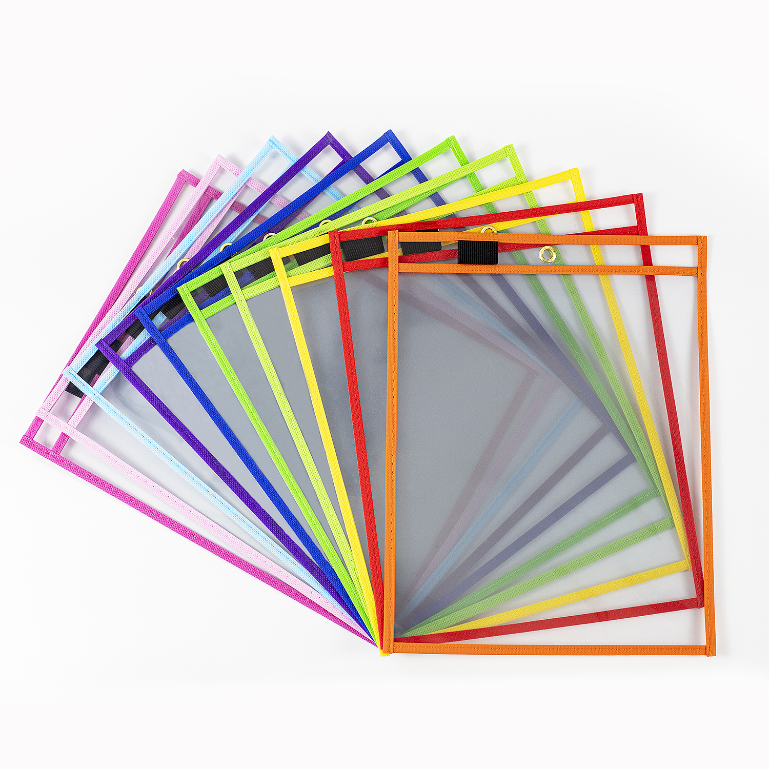 Заводские Канцтовары из ПВХ для раннего образования, многоразовые карманы для письма, одно отверстие, сухой стираемый карман