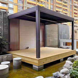 Toit persienne moderne motorisé de haute qualité Gazebo <span class=keywords><strong>en</strong></span> aluminium Pergola Terrasse Pavilion pour Patio Véranda - Product Image 5