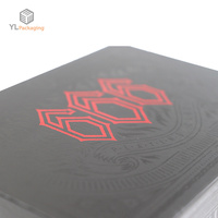 Boîte cadeau en papier rigide avec logo personnalisé en or, fermeture magnétique, emballage pour jeux de cartes, vente en gros