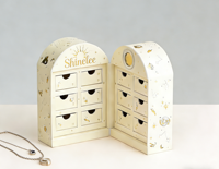 Calendrier de l'Avent Ultime de Noël en Forme d'Arche avec Compte à Rebours Personnalisé, Boîte Cadeau de Bijoux pour Femmes, Adolescentes, Épouses et Mamans