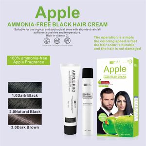 Tinta Professionale per Capelli Nera Senza Ammoniaca 60ml*2 con Estratti Vegetali per Colorazione Rapida <span class=keywords><strong>e</strong></span> Resistente all'Usura, Ideale per Uso Professionale - Product Image 1
