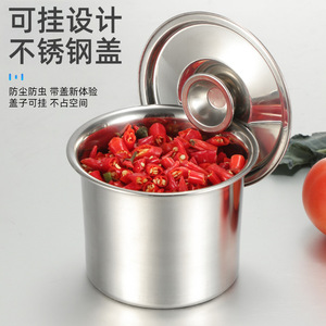 Tarro de condimentos de acero inoxidable con tapa 304 para cocina, uso doméstico y comercial, contenedor de almacenamiento de condimentos líquidos - Product Image 5