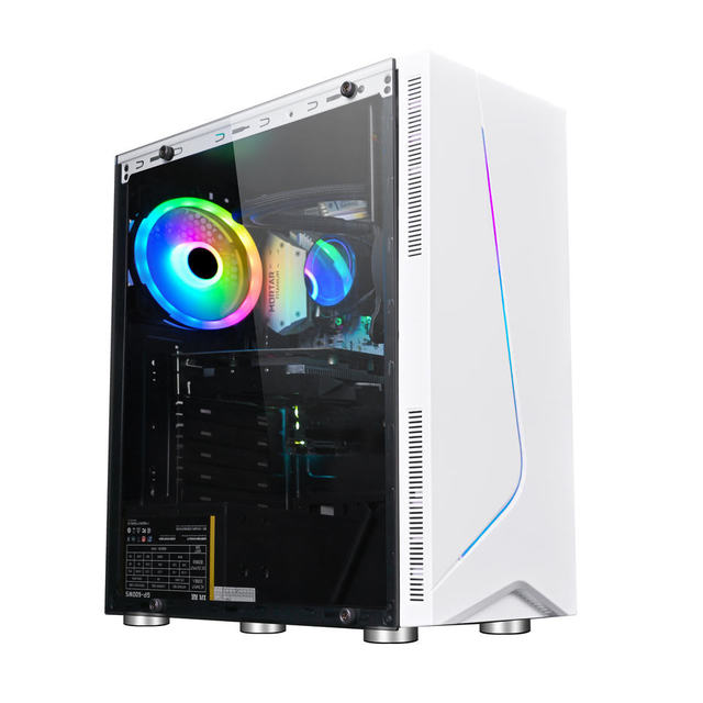 Symphony Gaming Computer Case ATX PC Case Tempered Glass Computer Case & Towers Server Chassis