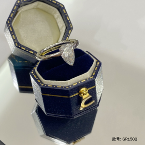 Großhandel Kundenspezifischer Echter 10k14k18k Massivgold Platin 1 Karat CVD Birnenförmiger Laborgezüchteter Diamant Schmuck Verlobungs- und Ehering für Damen - Product Image 4