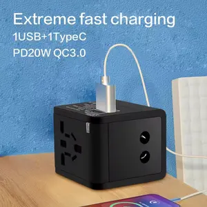 Smart Travel PD20W QC3.0 Multifunctional Conversion Fast Charging Plug Universal Adapter Electronic Gift