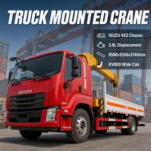 Autocarro con gru idraulica 4x2 da 5 tonnellate con braccio rigido a 3 sezioni per sollevamento <span class=keywords><strong>in</strong></span> <span class=keywords><strong>cantiere</strong></span> - Product Image 4