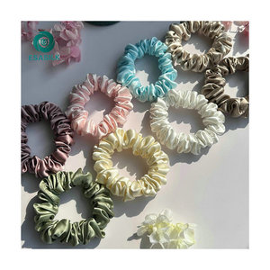 100% Puur Natuurlijke Echte Zijden Haarbanden Dames Scrunchies Zijde - Product Image 1