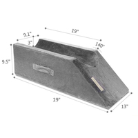 Coussin d'élévation des jambes en mousse à mémoire de forme de qualité médicale avec poignées pour la récupération post-chirurgicale, le soulagement des gonflements et la circulation