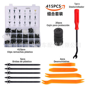 Clips de fixation universels pour panneaux automobiles, 415 pièces, 18 tailles, attaches en plastique pour réparation et remplacement de portières de voiture HE06 - Product Image 3